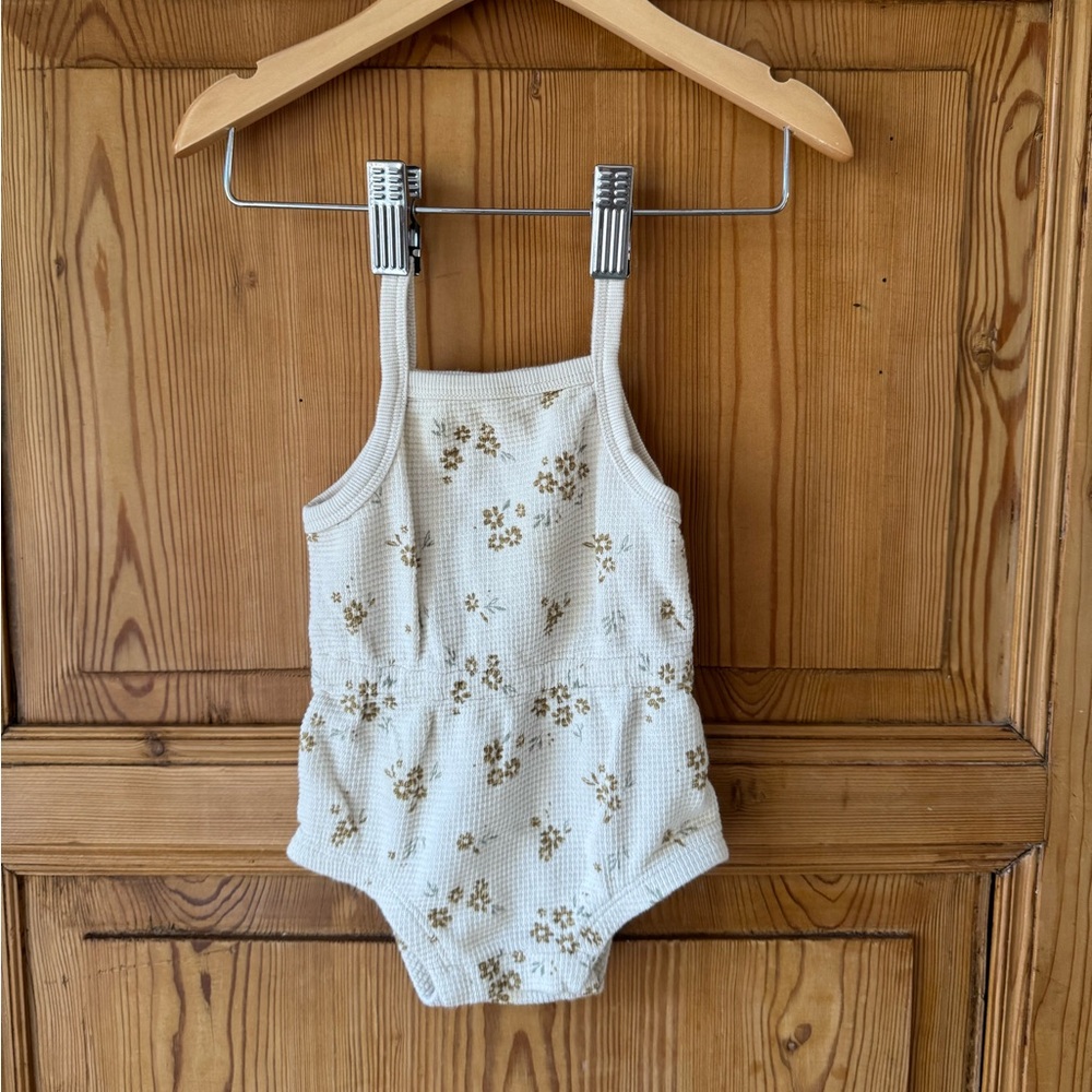 Quincy Mae floral baby onesie